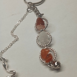 Ásványos kulcstartó medállal  - táska & tok - kulcstartó & táskadísz - kulcstartó - Meska.hu