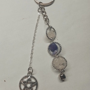 Ásvanyos kulcstartó medállal  - táska & tok - kulcstartó & táskadísz - kulcstartó - Meska.hu