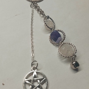 Ásvanyos kulcstartó medállal  - táska & tok - kulcstartó & táskadísz - kulcstartó - Meska.hu