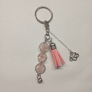 Ásvanyos kulcstartó medállal és bojttal  - táska & tok - kulcstartó & táskadísz - kulcstartó - Meska.hu