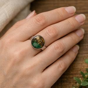 Ásványos gyűrű , Ékszer, Gyűrű, Üveglencsés gyűrű, Ékszerkészítés, MESKA