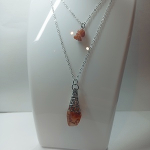 Ásványos 2in1 nyaklánc , Ékszer, Nyaklánc, Hosszú nyaklánc, Ékszerkészítés, Gyöngyfűzés, gyöngyhímzés, MESKA