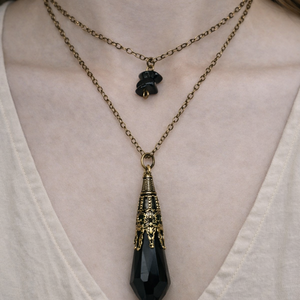 Ásvanyos 2in1 nyaklánc , Ékszer, Nyaklánc, Hosszú nyaklánc, Ékszerkészítés, Gyöngyfűzés, gyöngyhímzés, MESKA