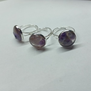 Ametrin gyűrű  - ékszer - gyűrű - üveglencsés gyűrű - Meska.hu