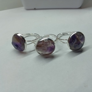 Ametrin gyűrű  - ékszer - gyűrű - üveglencsés gyűrű - Meska.hu