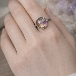 Ametrin gyűrű , Ékszer, Gyűrű, Üveglencsés gyűrű, Ékszerkészítés, MESKA