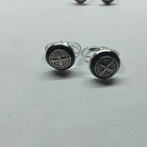 Szent Benedek gyűrű  - ékszer - gyűrű - üveglencsés gyűrű - Meska.hu