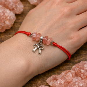 Ásványos karkötő medállal , Ékszer, Karkötő, Ásványkarkötő, Ékszerkészítés, Gyöngyfűzés, gyöngyhímzés, MESKA