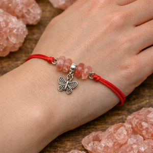 Ásványos karkötő medállal  - ékszer - karkötő - ásványkarkötő - Meska.hu