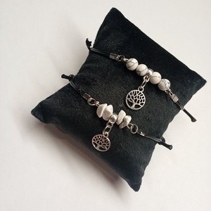 Ásványos karkötő medállal , Ékszer, Karkötő, Ásványkarkötő, Ékszerkészítés, Gyöngyfűzés, gyöngyhímzés, MESKA