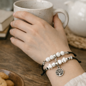 Ásványos karkötő medállal  - ékszer - karkötő - ásványkarkötő - Meska.hu