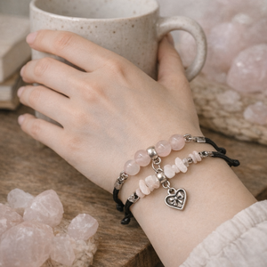 Ásványos karkötő medállal  - ékszer - karkötő - ásványkarkötő - Meska.hu