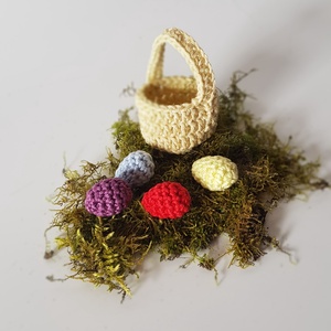 Mini tojás kosárral - otthon & életmód - dekoráció - asztal és polc dekoráció - asztaldísz - Meska.hu