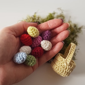 Mini tojás kosárral - otthon & életmód - dekoráció - asztal és polc dekoráció - asztaldísz - Meska.hu