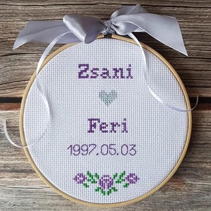 Hímzett örök emlék kép - Meska.hu