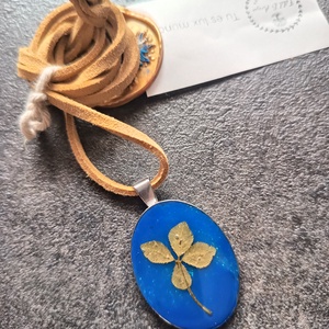 Szerencsehozó amulett négylevelű lóherével , Ékszer, Nyaklánc, Medál, Ékszerkészítés, MESKA