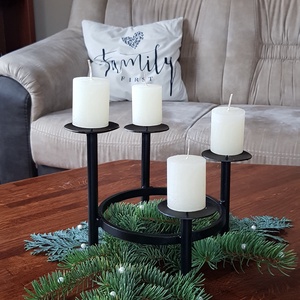 Adventi koszorú vasból - karácsony - adventi díszek - adventi koszorú - Meska.hu