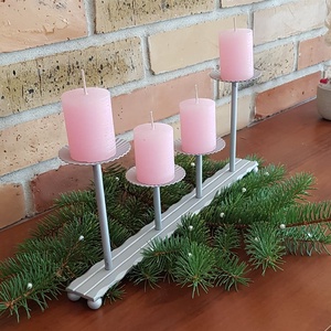 Gyertyatartó, adventi asztaldísz - otthon & életmód - dekoráció - asztal és polc dekoráció - asztaldísz - Meska.hu