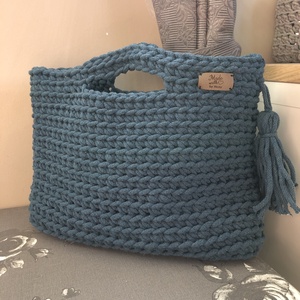 Horgolt táska - táska & tok - bevásárlás & shopper táska - shopper, textiltáska, szatyor - Meska.hu