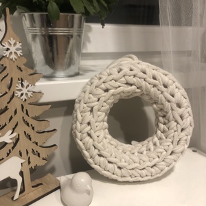 Koszorú körbehorgolva - karácsony - adventi díszek - adventi koszorú - Meska.hu