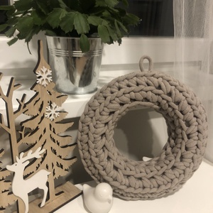 Koszorú körbehorgolva - karácsony - adventi díszek - adventi koszorú - Meska.hu