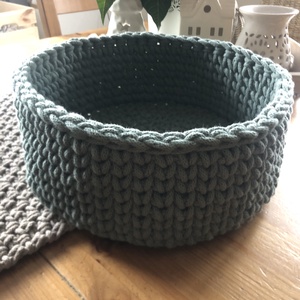 Horgolt kosár, Otthon & Életmód, Dekoráció, Asztal és polc dekoráció, Horgolt & Csipketerítő, Horgolás, MESKA