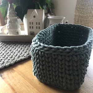 Horgolt kosár , Otthon & Életmód, Dekoráció, Asztal és polc dekoráció, Horgolt & Csipketerítő, Horgolás, MESKA