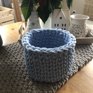 Horgolt kosár , Otthon & Életmód, Dekoráció, Asztal és polc dekoráció, Horgolt & Csipketerítő, Horgolás, MESKA