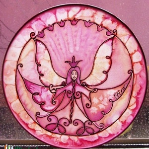 Gondoskodás őrangyal selyem-ablakkép - Meska.hu