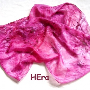 Kasvirág hernyóselyem sál - Meska.hu