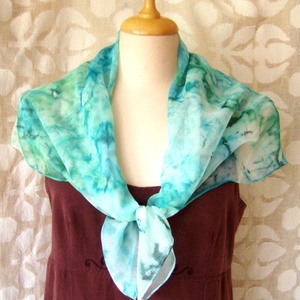 Karibi kékség hernyóselyem kendő -  - Meska.hu