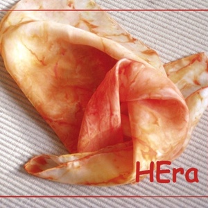 Sárga zselé hernyóselyem kendő - Meska.hu