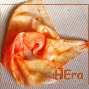 Sárga zselé hernyóselyem kendő -  - Meska.hu