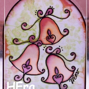 Lélek-harangok selyem-ablakkép - Meska.hu