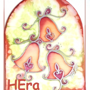 Lélek-harangok selyem-ablakkép -  - Meska.hu