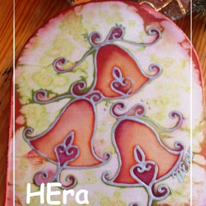 Lélek-harangok selyem-ablakkép -  - Meska.hu