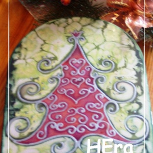 Ó szép fenyő selyem-ablakkép -  - Meska.hu