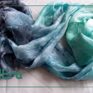 Jég türkizzel hernyóselyem stóla -  - Meska.hu