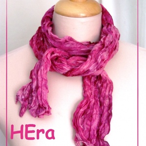 Gyűrt kasvirág hernyóselyem sál -  - Meska.hu