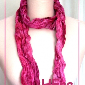 Gyűrt kasvirág hernyóselyem sál -  - Meska.hu