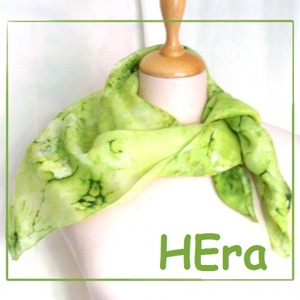 Pisztácia hernyóselyem kendő -  - Meska.hu