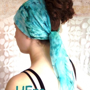 Karibi kékség hernyóselyem kendő -  - Meska.hu