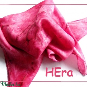 Málna hernyóselyem kendő -  - Meska.hu