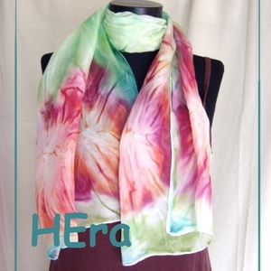 Színes tavasz hernyóselyem sál -  - Meska.hu