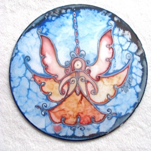 Őrangyal 2. selyem ablakkép - Meska.hu