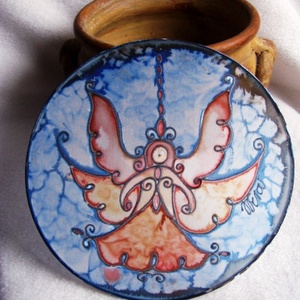 Őrangyal 2. selyem ablakkép -  - Meska.hu