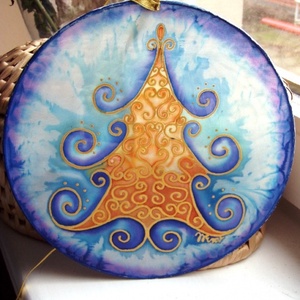 Fenyő ünneplőbe selyem ablakkép -  - Meska.hu