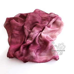 Bordó ombre elegáns hernyóselyem stóla - ruha & divat - sál, sapka, kendő - stóla - Meska.hu