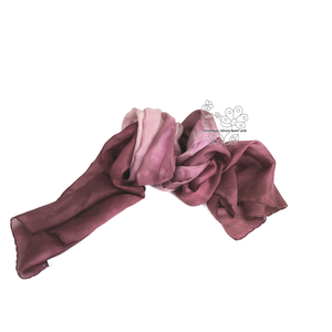 Őszi bordó ombre elegáns hernyóselyem stóla - ruha & divat - sál, sapka, kendő - stóla - Meska.hu