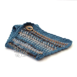 Horgolt nyakmelegítő, bohém nyakravaló sál öko gyapjúból - ruha & divat - sál, sapka, kendő - sál - Meska.hu